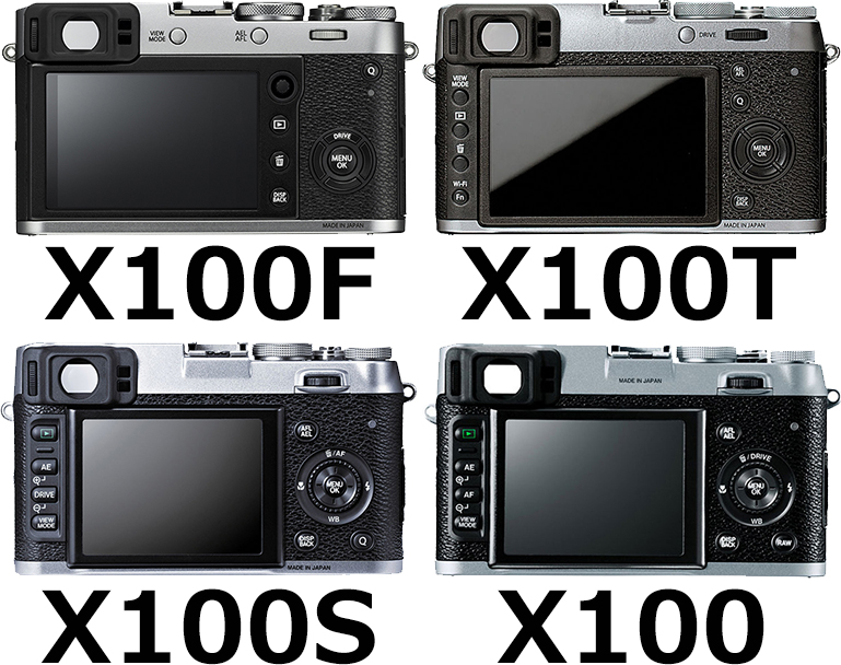 背面 FUJIFILM Xシリーズ(X100、X100S、X100T、X100F)