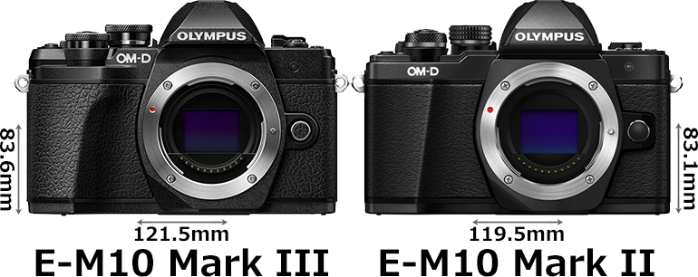 「E-M10 Mark III」と「E-M10 Mark II」 1