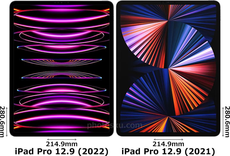 「iPad Pro 12.9インチ (第6世代)」と「iPad Pro 12.9インチ (第5世代)」 1