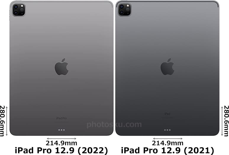 「iPad Pro 12.9インチ (第6世代)」と「iPad Pro 12.9インチ (第5世代)」 2