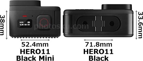 「GoPro HERO11 Black Mini」と「GoPro HERO11 Black」 3