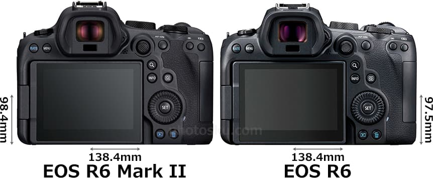 「EOS R6 Mark II」と「EOS R6」 2