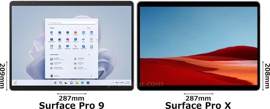 「Surface Pro 9」と「Surface Pro X」 1