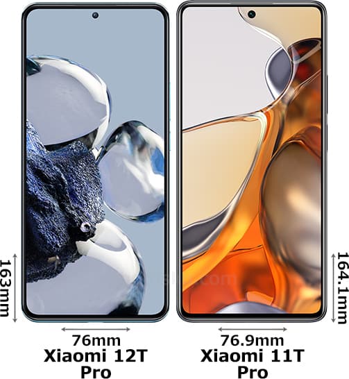 「Xiaomi 12T Pro」と「Xiaomi 11T Pro」 1