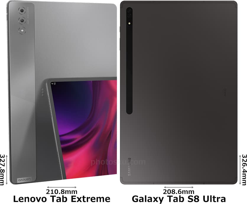 「Lenovo Tab Extreme」と「Galaxy Tab S8 Ultra」 2