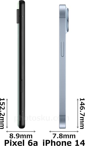 「Google Pixel 6a」と「iPhone 14」 3