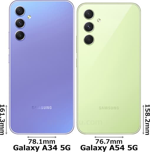 「Galaxy A34 5G」と「Galaxy A54 5G」 2