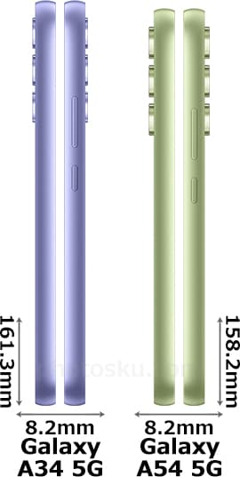 「Galaxy A34 5G」と「Galaxy A54 5G」 3