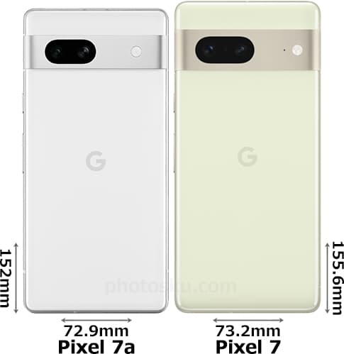「Google Pixel 7a」と「Google Pixel 7」 2