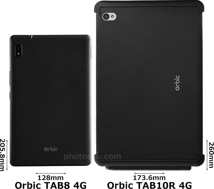 「Orbic TAB8 4G」と「Orbic TAB10R 4G」 2