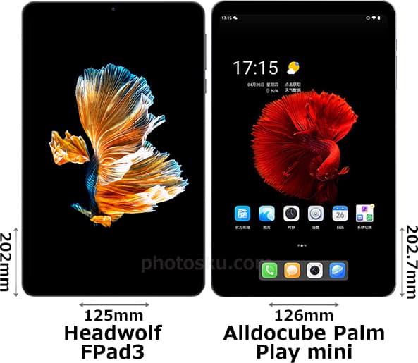「Headwolf FPad3」と「Alldocube Palm Play mini」 1