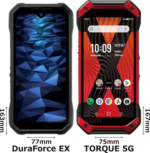 「DuraForce EX」と「TORQUE 5G」 1