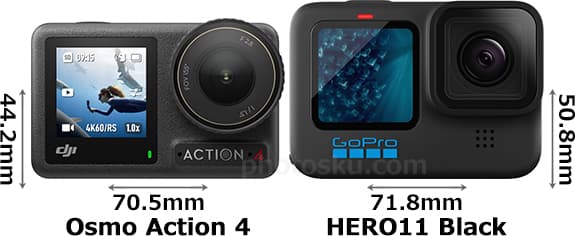 「Osmo Action 4」と「GoPro HERO11 Black」 1