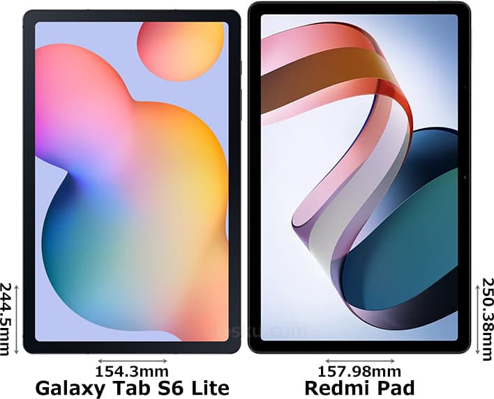 「Galaxy Tab S6 Lite」と「Redmi Pad」 1