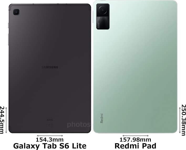 「Galaxy Tab S6 Lite」と「Redmi Pad」 2