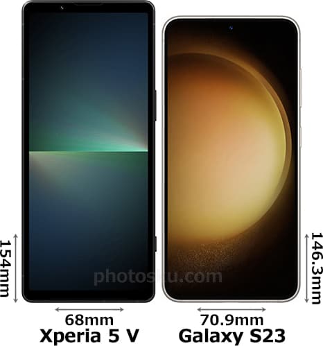 「Xperia 5 V」と「Galaxy S23」 1