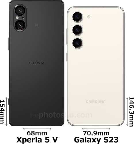 「Xperia 5 V」と「Galaxy S23」 2