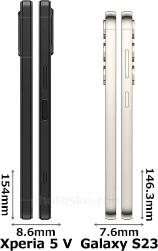 「Xperia 5 V」と「Galaxy S23」 3