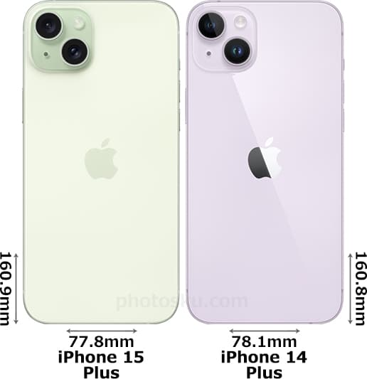 「iPhone 15 Plus」と「iPhone 14 Plus」 2