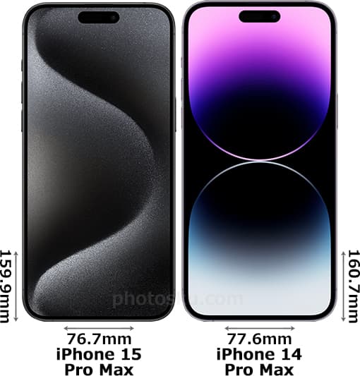 「iPhone 15 Pro Max」と「iPhone 14 Pro Max」 1