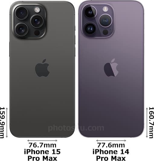 「iPhone 15 Pro Max」と「iPhone 14 Pro Max」 2