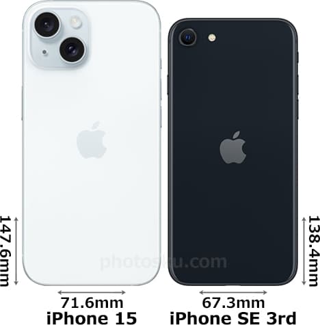 「iPhone 15」と「iPhone SE 3rd generation」 2
