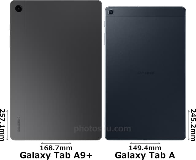 「Galaxy Tab A9＋」と「Galaxy Tab A」 2