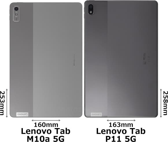 「Lenovo Tab M10a 5G」と「Lenovo Tab P11 5G」 2