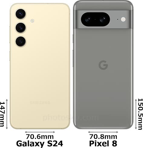 「Galaxy S24」と「Pixel 8」 2