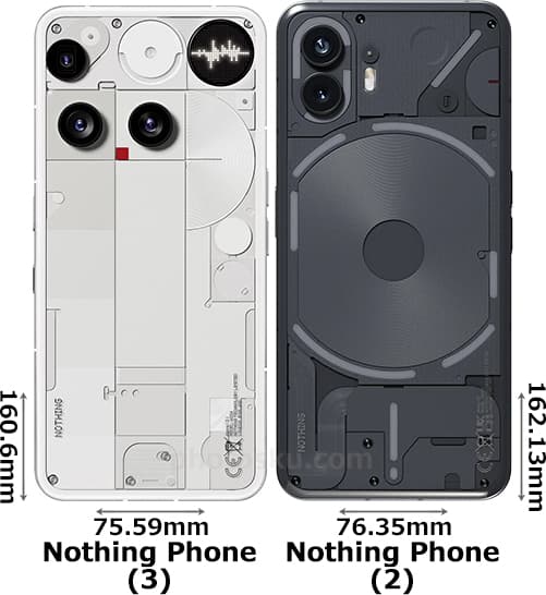 「Nothing Phone (3)」と「Nothing Phone (2)」 2