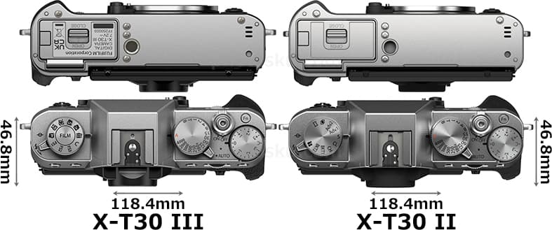 「FUJIFILM X-T30 III」と「FUJIFILM X-T30 II」 3