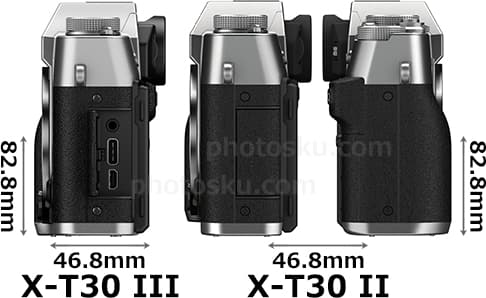 「FUJIFILM X-T30 III」と「FUJIFILM X-T30 II」 4