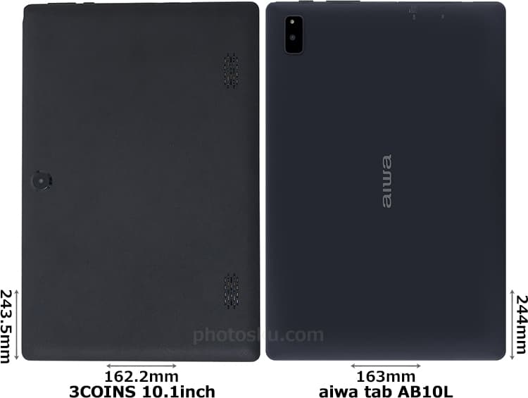 3COINS 10.1インチタブレット」と「aiwa tab AB10L」の違い - フォトスク