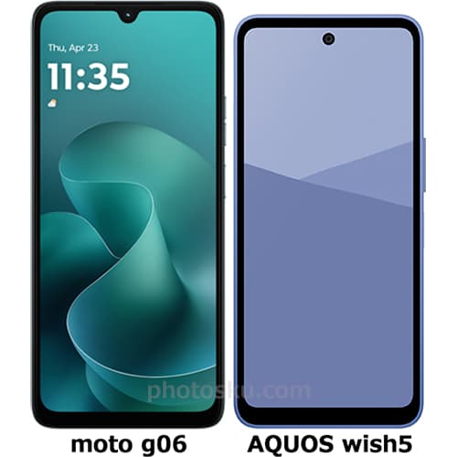 「moto g06」と「AQUOS wish5」の違い