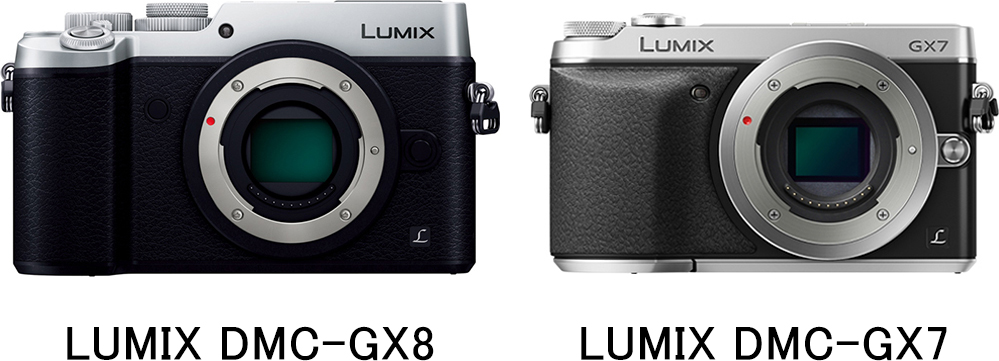 正面 LUMIX DMC-GX8 vs. LUMIX DMC-GX7