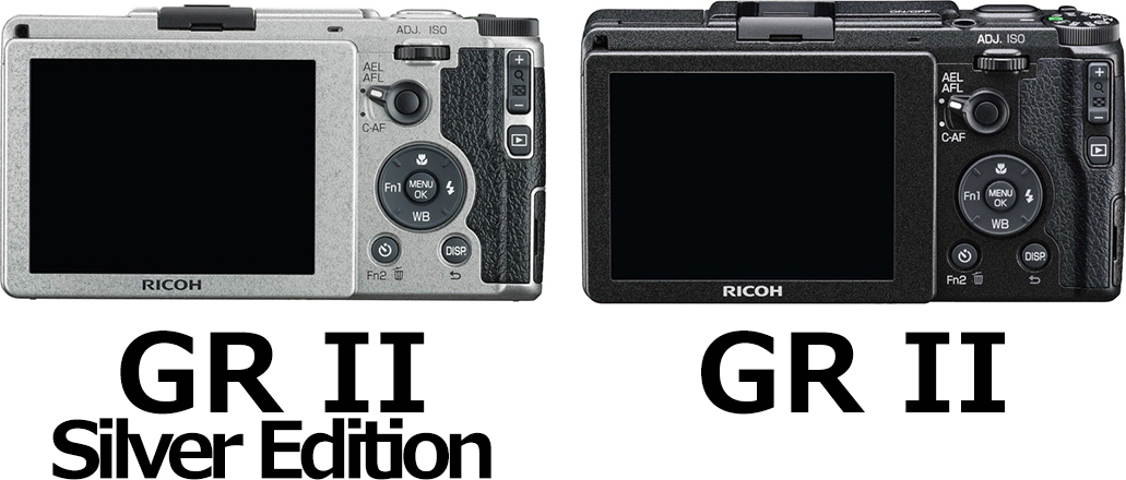 背面：GR II Silver EditionとGR IIの比較