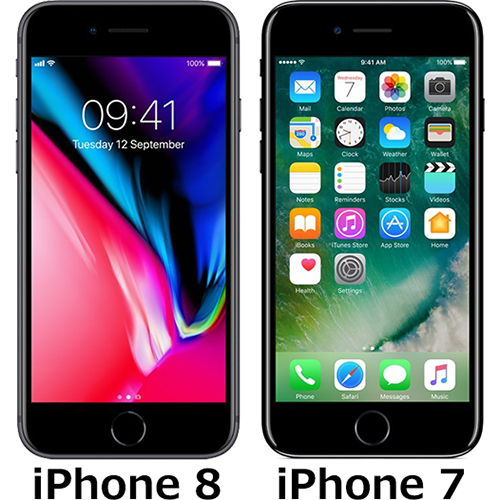 iPhone 8」と「iPhone 7」の違い - フォトスク
