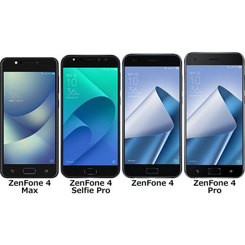 ZenFoneシリーズ「4 Max」と「4 Selfie Pro」と「4」と「4 Pro」の違い - フォトスク