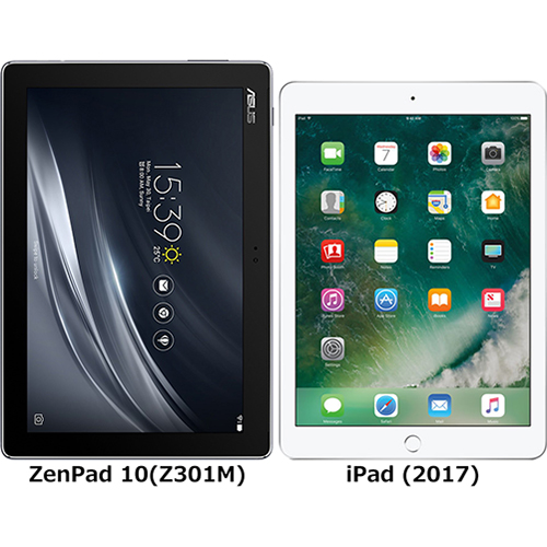 Zenpad 10 Z301m と Ipad 2017 の違い フォトスク