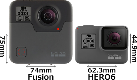 GoPro Fusion」と「GoPro HERO6」の違い - フォトスク
