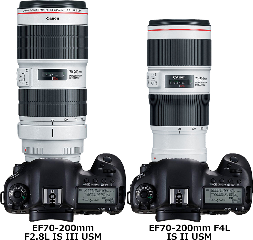 EF70-200mm F2.8L IS III USM」と「EF70-200mm F4L IS II USM」の違い ...