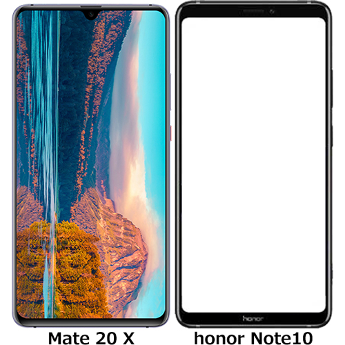 HUAWEI 20 X」と「honor Note10」の違い -