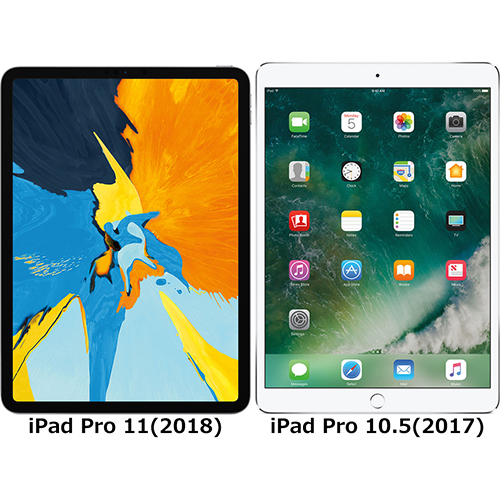 iPad Pro 11インチ (2018)」と「iPad Pro 10.5インチ (2017)」の違い
