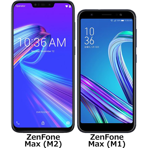 Zenfone Max M2 と Zenfone Max M1 の違い フォトスク