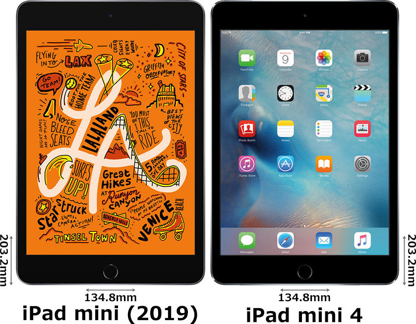 「iPad mini (2019)」と「iPad mini 4」の違い - フォトスク