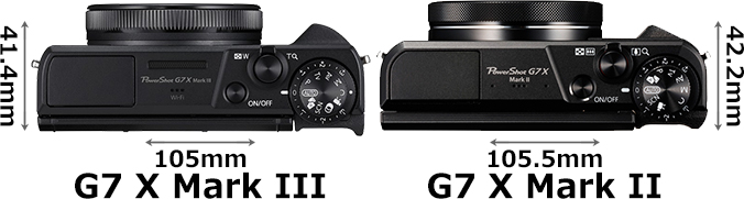 「PowerShot G7 X Mark III」と「PowerShot G7 X Mark II」 3