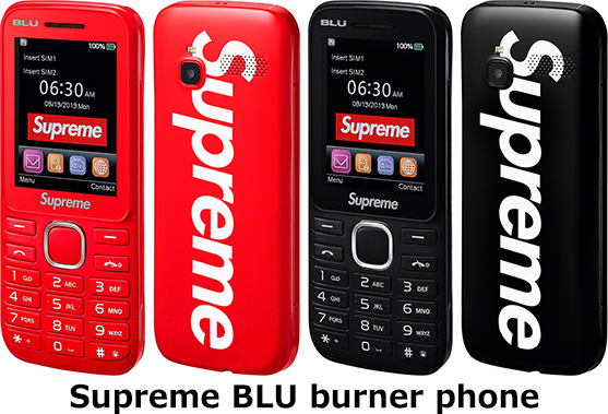 Supreme BLU burner phone」と「カードケータイ KY-01L」の違い