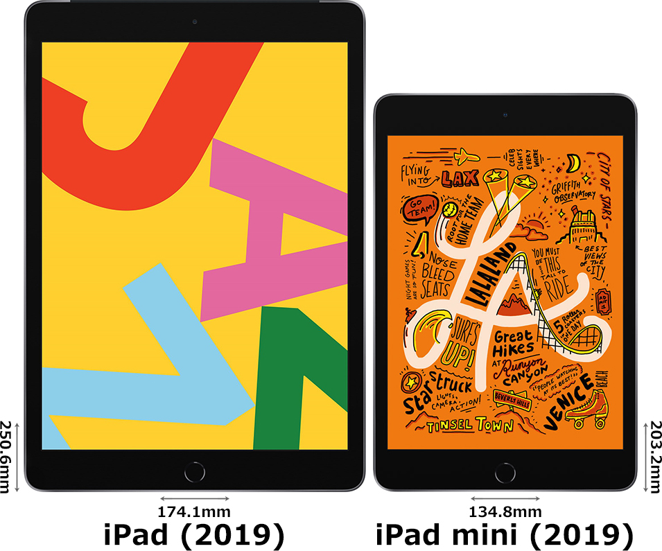 iPad (第7世代)」と「iPad mini (第5世代)」の違い - フォトスク