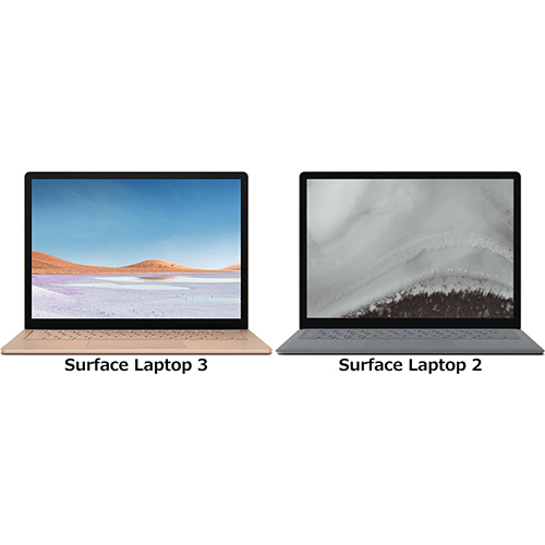 Surface Laptop 3 と Surface Laptop 2 の違い フォトスク