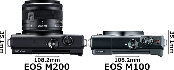 EOS M200」と「EOS M100」の違い フォトスク